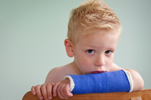 Boy with broken arm